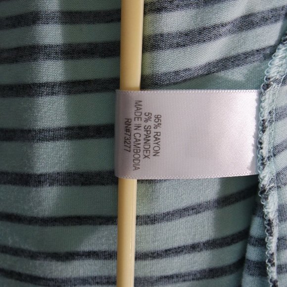 Apt. 9 Teal Black Relaxed Fit Blouse - Picture 13 of 13